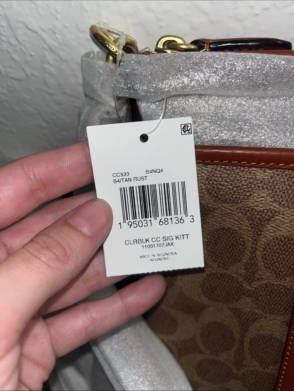 Coach Brown & Rust Signature Crossbody Bag - Picture 2 of 6